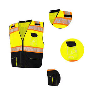 Haute visibilité entièrement personnalisé meilleure qualité gilet de sécurité en maille réfléchissante fermeture éclair multi-poches étanche pour un travail en toute sécurité - Product Image 2