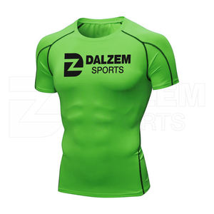 100% poliéster personalizado ropa para correr compresión Fitness camisas sublimadas flaco Rash Guard gimnasio entrenamiento desgaste deportes camisetas - Product Image 4