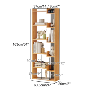 ตู้หนังสือสีขาวแอนทราไซต์6ชั้นเฟอร์นิเจอร์ไม้สองสีทันสมัยแบบชาวยุโรปมีสไตล์ - Product Image 5