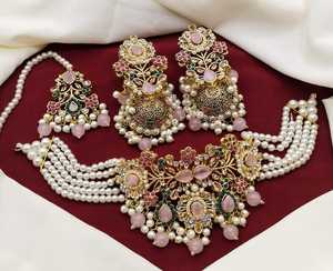 Joyería Shaadi nupcial pakistaní de 18 quilates de alta calidad, estilo indio de Bollywood, moda chapada en oro para mujer, boda por AA IMPEX - Product Image 4