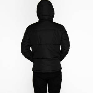 Customizable Lightweight Men's Puffer Jacket High Quality <b>Canvas</b> Fabric Stand Collar Loose Fit <b>Long</b> Length for Winter Arrival - Product Image 6