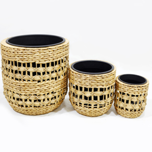 Artex Dong Thap Paniers de rangement tissés à la main Jacinthe d'eau Seagrass Boîte de jardinière de jardin décorative - Product Image 6
