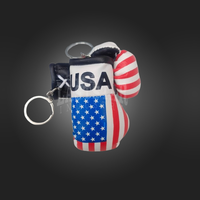 Porte-clés Gant de Boxe Professionnel en Cuir PU de Haute Qualité, Mini, à Doigts Entiers, avec Lacets au Poignet et Affichage de Logo Personnalisé