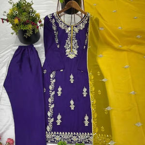 Top de diseño para fiesta-Dupatta y parte inferior completamente cosida - Product Image 1