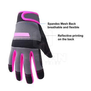 ถุงมือนิรภัยหนังสังเคราะห์ทนทานสำหรับช่างเครื่องกันน้ำและกันไฟระบายอากาศได้ - Product Image 6