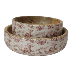 Venta caliente Toile Diseño Artesanal hecho a mano Natural vela redonda y cuenco para servir contenedor Natural de madera de mango de lujo exclusivo - Product Image 3