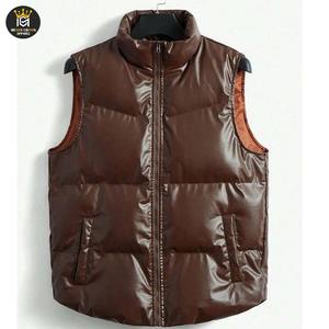 <b>Padded</b> Men's Canvas Puffer Vest Sleeveless Winter <b>Jacket</b> 100% Polyester <b>Waterproof</b> Reversible Custom Logos & Colors Breathable - Product Image 1