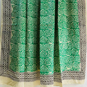 100% coton léger main bloc imprimé écharpe Jaipur traditionnel Boho Chic écharpe artisanale à la main doux coton écharpe - Product Image 1
