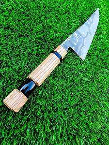 Couteau de chef fait à la main avec manche en bois et en résine Lame gravée en acier au carbone pour la cuisine Cadeaux d'anniversaire et de Noël - Product Image 4