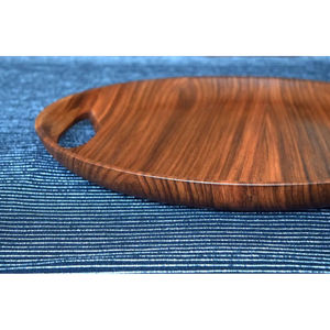 Plateau en bois personnalisé en gros multifonction rond en bois naturel plateau de service ustensiles de cuisine de table utilisation hôtel & Restaurant - Product Image 3