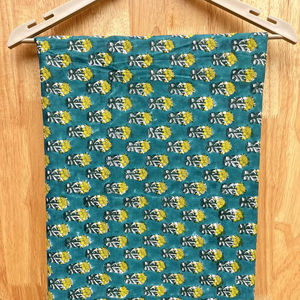 Nuevo diseño de alto grado Estampado de bloque manual 100% Tela de algodón por yarda a precio de fábrica Proveedor - Product Image 1