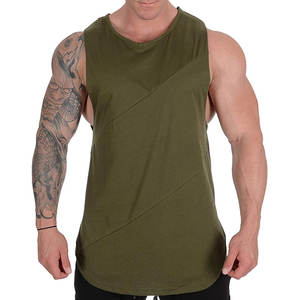 Camiseta sin mangas de talla grande informal con diseño OEM para hombre, ropa deportiva de verano hecha a medida, nueva camiseta sin mangas con cuello redondo a la venta - Product Image 2