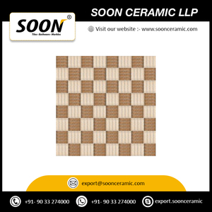 Outdoor Rustic Porcelain Floor Tiles 300x300mm Digital Parking Design Flowers Plants Texture Matte Finish Antibacterial Non-Slip - Product Image 2