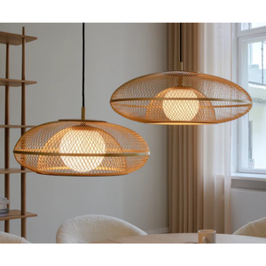 Bamboo Lampshade Top Sale Chandelier Lamp Home Decoration Handicraft Custom Size Made in Vietnam Manufacturer - Product Image 2