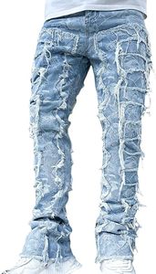OEM Pantalon Jeans pour Hommes Design Personnalisé Style High Street avec Confortable Qualité Premium Jambe Droite Taille Moyenne Dernier Design - Product Image 5