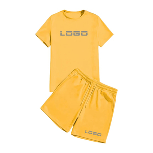 Ensemble short et t-shirt à manches courtes pour homme, été, décontracté, respirant, léger, imprimé, 100% coton, streetwear - Product Image 4