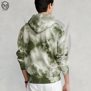 Sudadera con capucha de entrenamiento de invierno teñida de varios colores personalizada, tinte de corbata ligero para hombres, impermeable y ecológico - Product Image 4