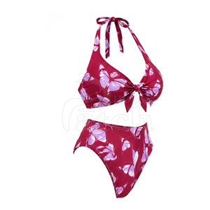 Women Swimming Collection Two Piece Stretch <b>Outfit</b> Decorative Bottom Design Beach Holiday Seaside Resort Wear - Product Image 4