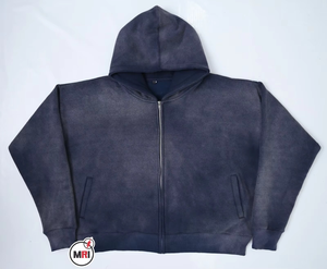 Haute qualité Streetwear personnalisé coton polaire blanc Vintage lavage à l'acide soleil fané sweats à capuche pour femmes sweats à capuche pour femme - Product Image 1