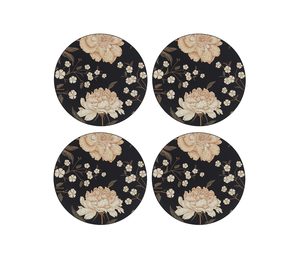 Sublimación MDF y salvamanteles impreso Redondo/cuadrado/Forma hexagonal regalo de corcho para diseño impreso de flores de 4 piezas - Product Image 1