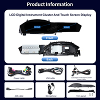 Pantalla Digital Panorámica Dual de 12.3 Pulgadas para el Panel de Instrumentos de Mercedes-Benz Clase C W204, Actualización de la Pantalla del Tablero de Instrumentos LCD