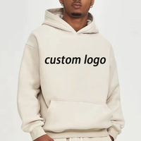 Sudadera con Capucha para Hombre, 100% Algodón, Gruesa, Estilo Francés, para Invierno, Talla Grande, Estilo Urbano, con Bolsillo, Colores y Logotipo Personalizables