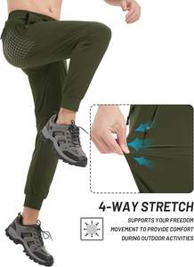 กางเกงวอร์มผ้าแคนวาสสำหรับผู้ชาย, กางเกงกีฬาวิ่งน้ำหนักเบาระบายอากาศได้ดีมีกระเป๋าซิป - Product Image 6