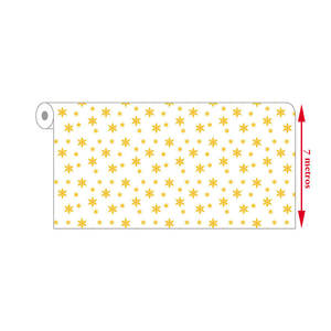 Rollo de Mantel Blanco de 1.20x7m con Estampado de Estrellas Doradas, Novotex TNT, B2B - Product Image 2