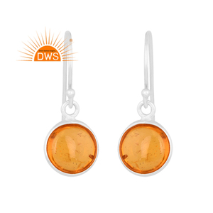 Pendiente colgante de piedras preciosas cultivadas de ámbar de plata de ley fina de la mejor calidad, joyería personalizada para mujer, regalo para ella - Product Image 1