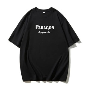 T-shirts personnalisés pour hommes en coton filé avec anneau et logo imprimé de couleur unie à manches courtes - Product Image 2