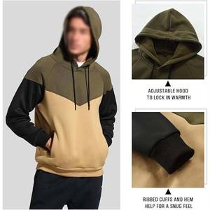 Personnalisé 350 Grammes Coton Épais Lourd Polaire Hommes Hoodies Haute Qualité Surdimensionné Contraste Pull Streetwear Hoodie pour Hommes - Product Image 6