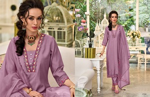 New Catalog Embroidery and Handwork on Milan Silk With Cotton Lining with Fancy <b>Lace</b> and Tussle Dupatta for Online Sale - Product Image 2