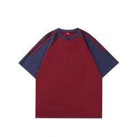 Nouveau style T-shirt unisexe épais, design uni, coupe classique, manches courtes, streetwear, T-shirt vierge de haute qualité en coton/bambou