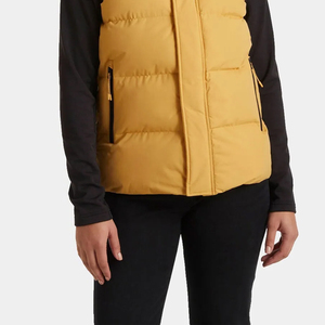 Chaleco Acolchado Ligero para Mujer con Servicio Personalizado OEM, Cuello Alto, Cierre de Cremallera, Material Transpirable y Cómodo, Bolsillos Laterales - Product Image 4