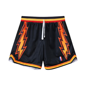 Short de basket-ball décontracté pour hommes de créateur de haute qualité en gros logo personnalisé mi anti-rides séchage rapide nylon/élasthanne solide - Product Image 1