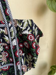 Fabricant et grossiste de sacs de sport matelassés personnalisés Floral Weekender avec broderie Fashion Style Canvas Fermeture à glissière - Product Image 2