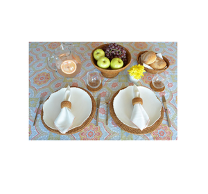 Assiette de chargeur en rotin naturel 100% assiettes en matériau naturel vaisselle assiette de chargeur en rotin écologique - Product Image 5