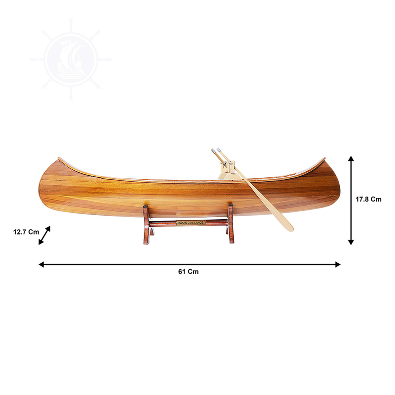 Indian Girl Canoe 60cm Handicraft Products