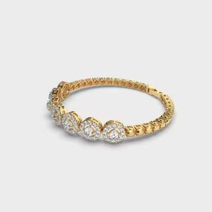 Pulsera de tenis con diamantes de oro minimalista, pulsera de moissanita, regalo de aniversario romántico para esposa - Product Image 2