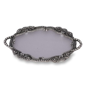 Bandeja de forma ovalada de artesanía de Metal de bajo precio con cajas de pavo real para regalo de boda Cajas y bandeja de artesanía de Metal - Product Image 3