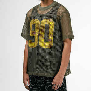 Fabricant personnalisé de maillot de football américain vintage en maille tricotée surdimensionnée col en V maillot en maille Boxy uniforme de football américain pour hommes - Product Image 3