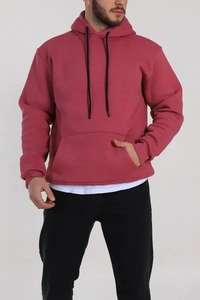 2025 New <b>Men's</b> Casual Woolen Hoodie <b>Sweatshirt</b> Anti-Wrinkle Hooded Pullover Tops in Yellow Green Pink Purple <b>Orange</b> - Product Image 5
