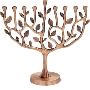 Menorah moderne en laiton poli brillant Menorah design de luxe pour accessoires de vaisselle Bougeoir à prix attractif - Product Image 5