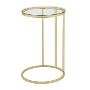 Table d'appoint ronde en laiton texturé, support latéral en métal moderne et artistique pour des espaces de décoration intérieure élégants - Product Image 2