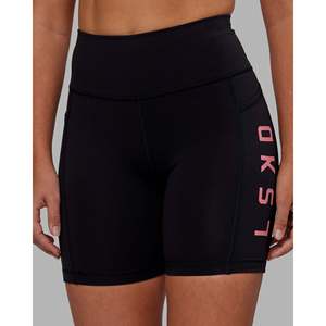Shorts ultra-hauts Rep de 6 pouces avec poches - Noir Rose Lemonade Vêtements de course et de sport - Product Image 6