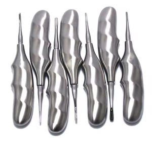 7-Pc Manual de acero inoxidable profesional Dental Root Elevators Set PDL Luxating Diente Aflojamiento Raíces rotas Herramientas de cirugía oral - Product Image 1
