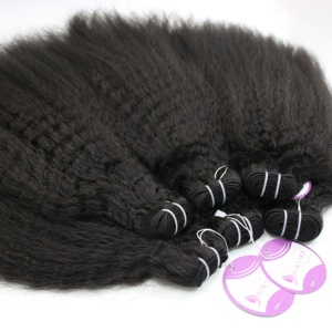 Venta al por mayor de alta calidad vietnamita extensiones de cabello humano rizado recto Remy extensiones de cabello de la máquina de doble trama - Product Image 3