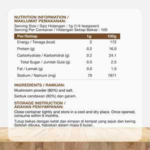 ORGANIC FIELDS 100g 80% Esencia de Champiñones Aromáticos en Polvo, Mezcla de Especias en Caja y Bolsa - Product Image 5