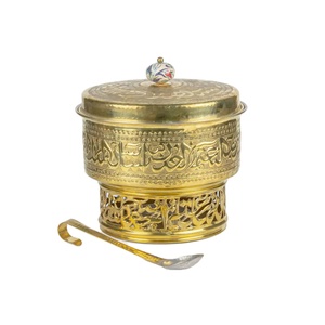 Casserole de luxe plaquée or, pour table, cuisine, maintien au chaud des aliments, écologique, compatible gaz et induction, couvercle en acier inoxydable, meilleure qualité, fabrication artisanale - Product Image 1