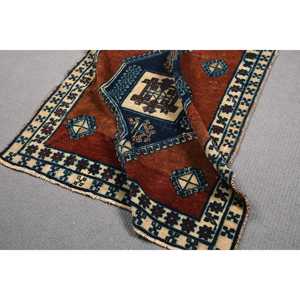 3.2x6.3 ft Rug, Turkish Vintage Rug, <b>Brown</b> Camouflage <b>Wool</b> Rug - Product Image 4